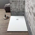 KIAMAMI VALENTINA - Receveur De Douche Reducible 90X70 Blanc Effet Pierre | Muse - vignette