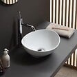 KIAMAMI VALENTINA - Lavabo À Poser Oval En Céramique Pour Robinet Mural - vignette