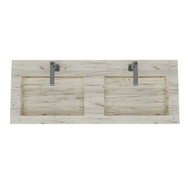 KIAMAMI VALENTINA - 120Cm Chêne Glacé Double Vasque Hpl Pour Salle De Bain - large