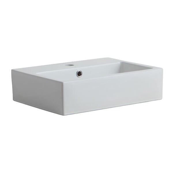 KIAMAMI VALENTINA - Lavabo Rectangulaire À Poser En Ceramique Desgin Moderne - large