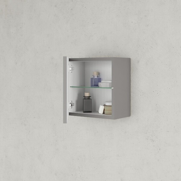 KIAMAMI VALENTINA - Unité Murale Cubique De 30 Cm À Porte Réversible Finition Couleur Colombe - large