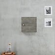 KIAMAMI VALENTINA - Meuble-Haut Cube 45X45x15 Finition Chêne Gris Foncé Aspect Bois | Facile - vignette