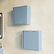 KIAMAMI VALENTINA - Unité Murale Cubique De 39 Cm Pour Salle De Bains Avec Porte Bleu Clair Mat | Monaco - vignette