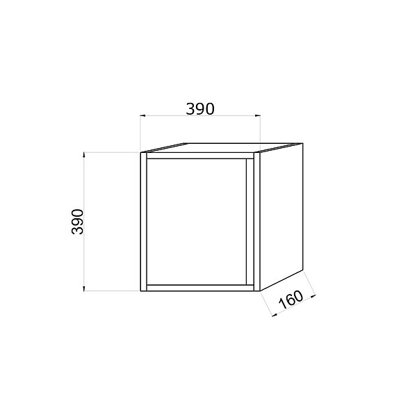 KIAMAMI VALENTINA - Unité Murale Cubique De 39 Cm Pour Salle De Bains Avec Porte Bleu Clair Mat | Monaco - large