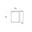KIAMAMI VALENTINA - Unité Murale Cubique De 39 Cm Pour Salle De Bains Avec Porte Bleu Clair Mat | Monaco - vignette