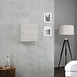 KIAMAMI VALENTINA - Cube Mural 45Cm Avec Porte Gris Aspect Bois | Facile - vignette