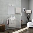 KIAMAMI VALENTINA - Cube Mural 45Cm Avec Porte Gris Aspect Bois | Facile - vignette