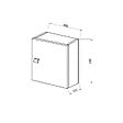 KIAMAMI VALENTINA - Cube Mural 45Cm Avec Porte Gris Aspect Bois | Facile - vignette