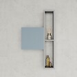 KIAMAMI VALENTINA - Colonne Murale Carrée De 30 Cm Pour Salle De Bains, Réversible, Bleu Clair Mat - vignette
