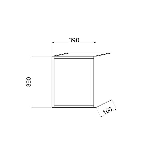 KIAMAMI VALENTINA - Cube De Salle De Bain Mural 39Cm Gris Clair | Monaco - large