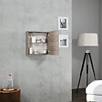 KIAMAMI VALENTINA - Meuble-Haut Cube 45 Cm Chêne Naturel Avec Pommeau Abs Chromé | Facile - vignette