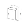 KIAMAMI VALENTINA - Meuble-Haut Cube 45 Cm Chêne Naturel Avec Pommeau Abs Chromé | Facile - vignette