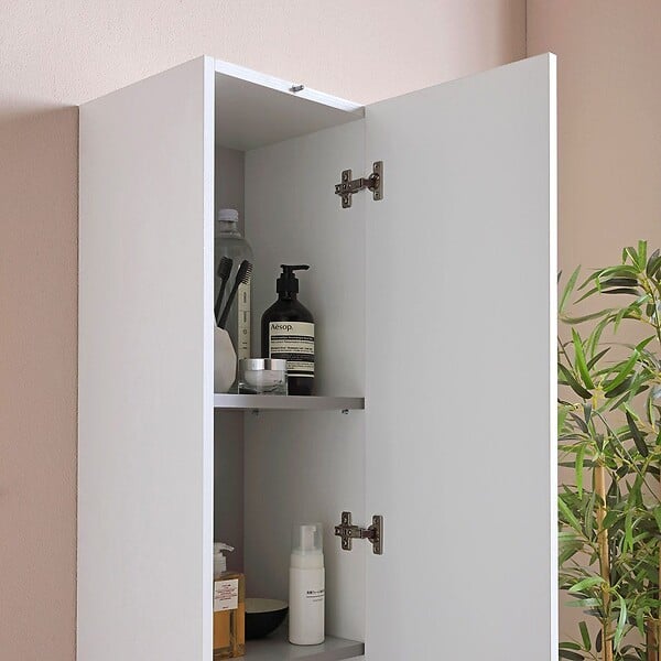 KIAMAMI VALENTINA - Colonne De Salle De Bain Suspendue Manhattan Blanc Forêt - large