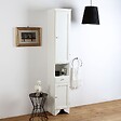 KIAMAMI VALENTINA - Élément Bas Avec Portes, Tiroir Et Compartiment Jour Lavande Blanche Cm 33,5 H 196 - vignette