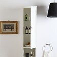 KIAMAMI VALENTINA - Élément Bas Avec Portes, Tiroir Et Compartiment Jour Lavande Blanche Cm 33,5 H 196 - vignette