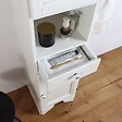 KIAMAMI VALENTINA - Élément Bas Avec Portes, Tiroir Et Compartiment Jour Lavande Blanche Cm 33,5 H 196 - vignette