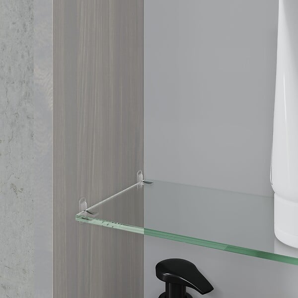 KIAMAMI VALENTINA - Colonne Une Porte Suspendu Pour Salle De Bain Chêne Gris | Facile - large