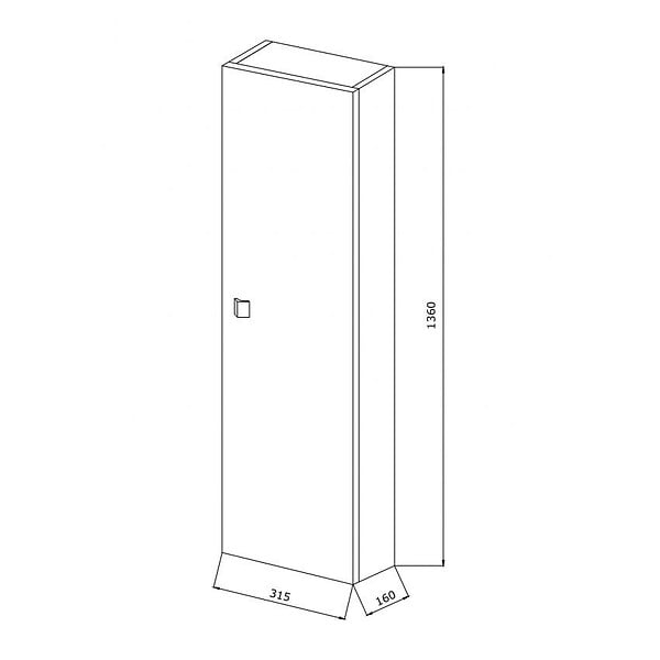KIAMAMI VALENTINA - Colonne Une Porte Suspendu Pour Salle De Bain Chêne Gris | Facile - large