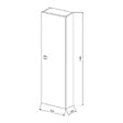 KIAMAMI VALENTINA - Colonne Une Porte Suspendu Pour Salle De Bain Chêne Gris | Facile - vignette