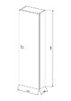 KIAMAMI VALENTINA - Colonne Pour Salle De Bains Élément Haut Blanc Brillant Avec Porte Simply - vignette