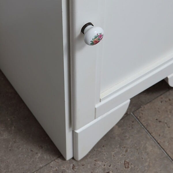 KIAMAMI VALENTINA - Armoire Avec Tiroir Et Porte Cm.33,5 H 80 Blanc Décape Lavande - large