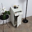 KIAMAMI VALENTINA - Armoire Avec Tiroir Et Porte Cm.33,5 H 80 Blanc Décape Lavande - vignette