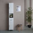 KIAMAMI VALENTINA - Colonne De Salle De Bains Sur Pied H 190Cm Chêne Blanc | Rimini - vignette