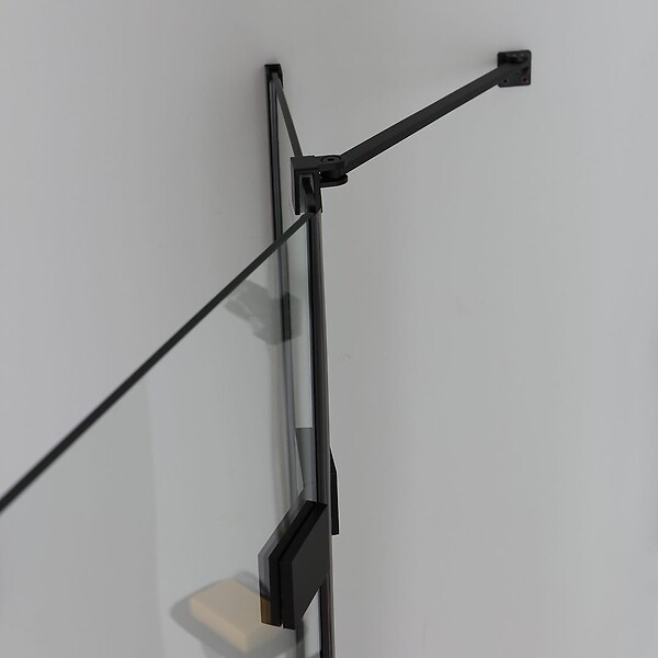 KIAMAMI VALENTINA - Cabine De Douche Noire Sans Profilés 80X80 Verre 6Mm | London - large