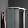 KIAMAMI VALENTINA - Cabine De Douche Semi-Circulaire 90X90cm Portes Verre Satiné 6 Mm | Giada - vignette