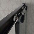 KIAMAMI VALENTINA - Douche Angle Carré Avec Profil Noir Opaque 80X80x190 Cm | City - vignette