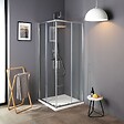 KIAMAMI VALENTINA - Cabine De Douche Coulissante En Cristal 75X75 Avec Angle | Luna - vignette
