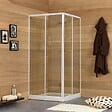 KIAMAMI VALENTINA - Cabine De Douche Extensible 80-90 Cm Profil Aluminium Blanc | Erice - vignette
