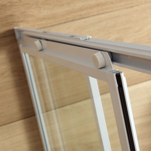 KIAMAMI VALENTINA - Cabine De Douche Extensible 80-90 Cm Profil Aluminium Blanc | Erice - large