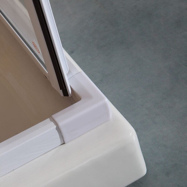 KIAMAMI VALENTINA - Cabine De Douche Extensible 80-90 Cm Profil Aluminium Blanc | Erice - large