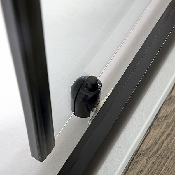 KIAMAMI VALENTINA - Porte De Douche Niche Noir Mat Coulissante 130 Cm | City - large