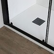 KIAMAMI VALENTINA - Porte De Douche Niche Noir Mat Coulissante 130 Cm | City - vignette