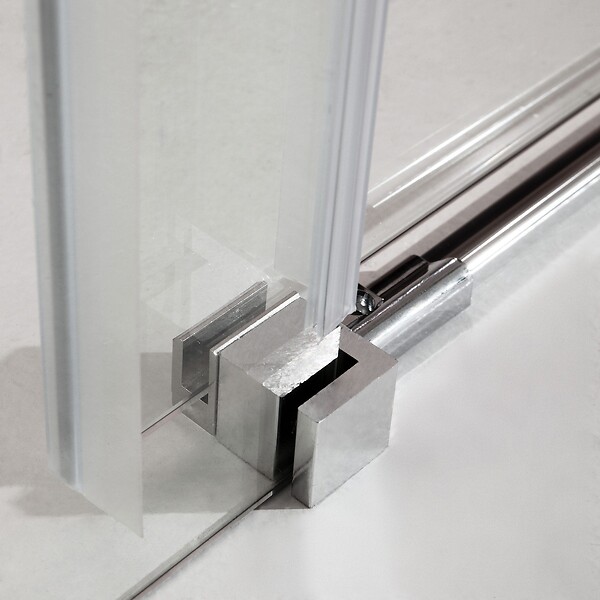KIAMAMI VALENTINA - Porte De Douche En Niche 120 Cm Paroi Fixe À Gauche Verre Transparent | Dream  - large