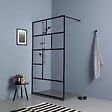 KIAMAMI VALENTINA - Cabine De Douche À L'italienne 110Cm Verre Clair Cadre Noir - vignette