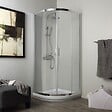 KIAMAMI VALENTINA - Cabine De Douche Semicercle 80X80 Cm Verre 4Mm Transparent Angulaire | Luna - vignette