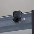 KIAMAMI VALENTINA - Porte De Douche Niche Noir Mat Avec 1 Porte Fixe Et 1 Porte Coulissante De 100 Cm + Paroi Fixe L: 80 Cm H: 190 Cm Verre Transparent | City - vignette