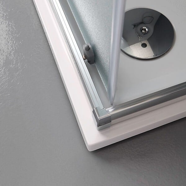 KIAMAMI VALENTINA - Cabine De Douche Carrée D'angle 90X90 Verre Opaque | Giada - large