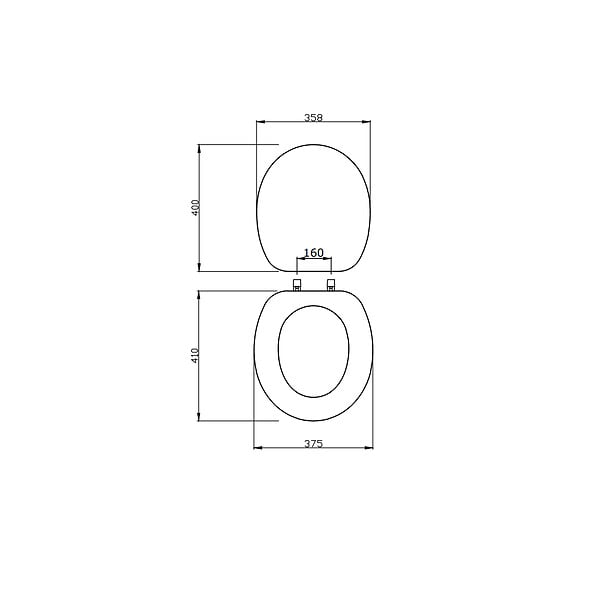 KIAMAMI VALENTINA - Abattant Universel Pour Toilettes En Mdf Certifié Fsc Et Charnières En Nylon - large