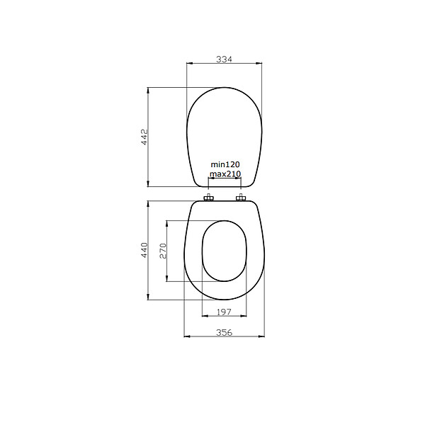 KIAMAMI VALENTINA - Abattant Wc Modèle Liuto Blanc Mdf Compatible - large