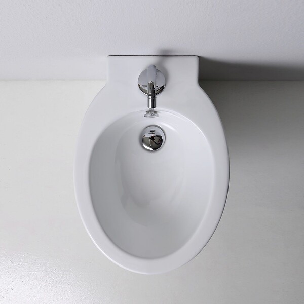 KIAMAMI VALENTINA - Bidet En Céramique Blanc Affleurant Au Mur | Patascoss - large