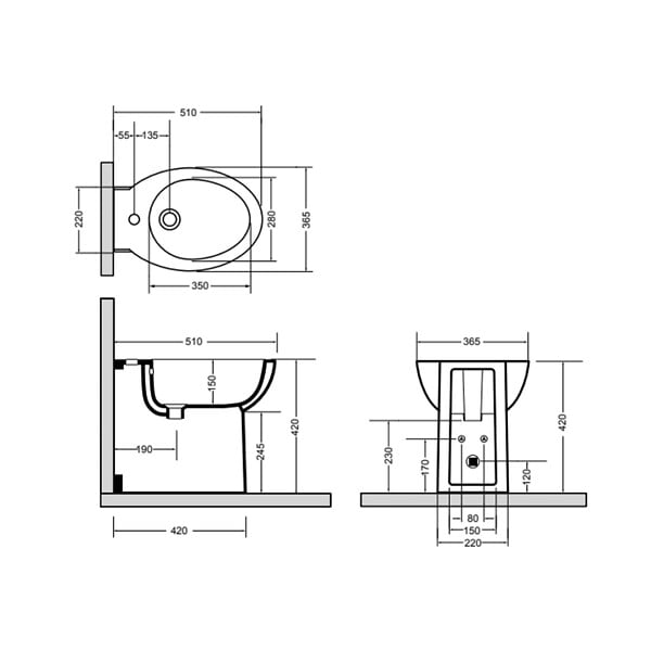 KIAMAMI VALENTINA - Bidet En Céramique Blanc Affleurant Au Mur | Patascoss - large