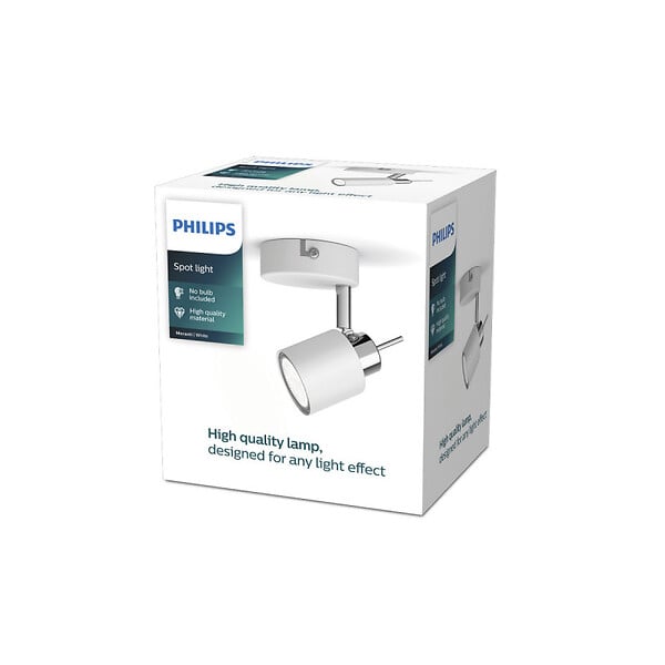 PHILIPS HUE - Projecteur orientable Meranti PHILIPS - GU10 - Blanc - Ampoule non incluse - large