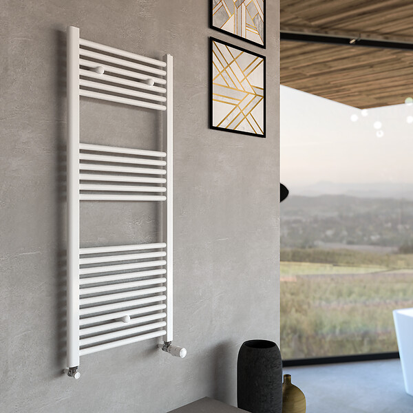 KIAMAMI VALENTINA - Radiateur De Salle De Bain Porte-Serviettes Blanc 45X150 - large