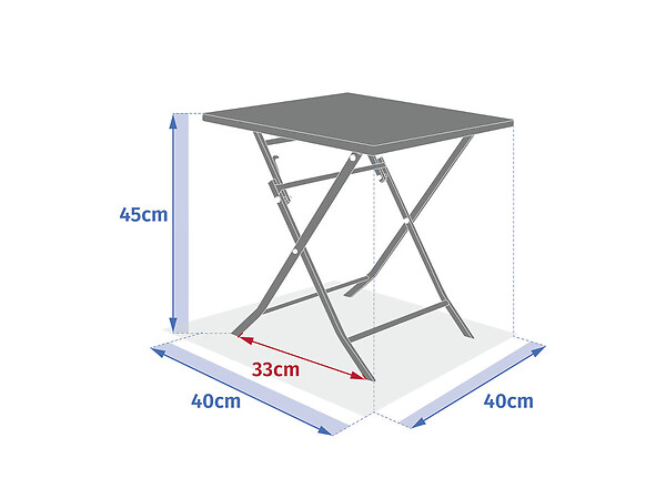 HESPERIDE - Table d'appoint de jardin carrée "Greensboro" café 40 x 40cm en acier - large