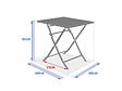 HESPERIDE - Table d'appoint de jardin carrée "Greensboro" café 40 x 40cm en acier - vignette