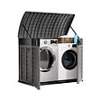 INTEC - Coffre de jardin 2 portes + Couvercle Gris - Tri sélectif Extérieur 146 x 87 x H119 cm Abri Poubelle 1500L INTEC - vignette